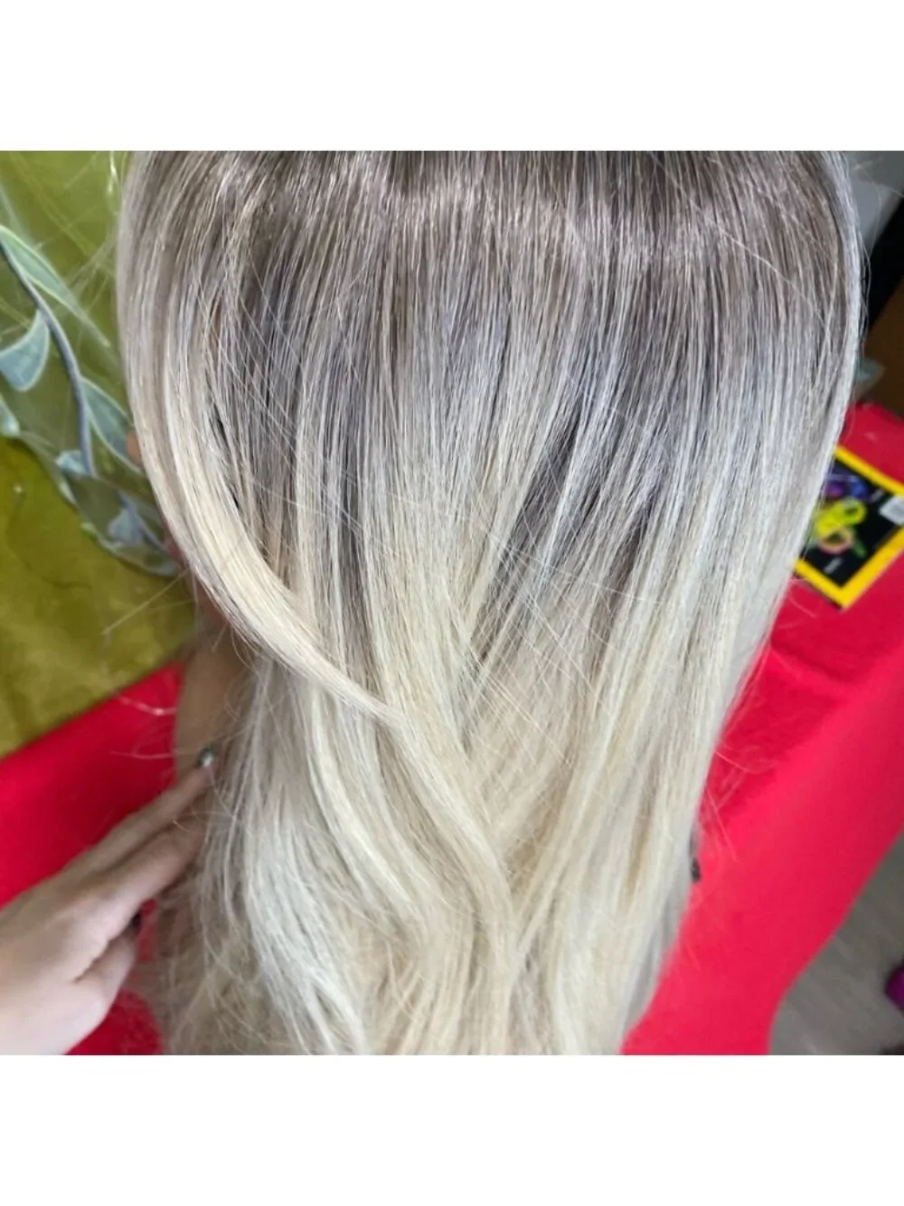 platinum blonde wig with roots